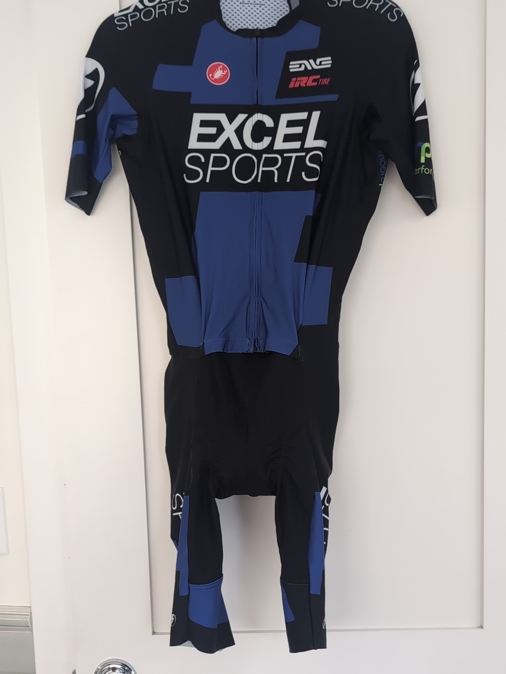 Men's Black and Blue Cycling Skinsuit